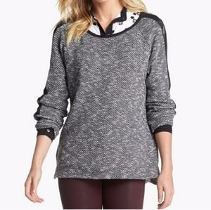 Two by Vince Camuto light sweater with faux leather trim